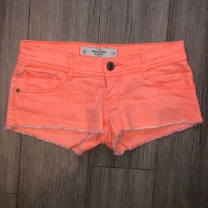 Abercrombie neon orange shorts